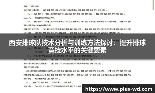 西安排球队技术分析与训练方法探讨：提升排球竞技水平的关键要素